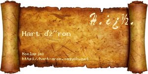 Hart Áron névjegykártya